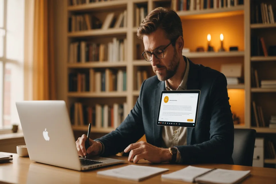Follow-up email draft window with personalized client content